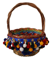 Dolce & Gabbana Multicolor Cotton Embellished Agnese Basket Tote Bag -  Luxury Shopper Bag for Women -  Dolce & Gabbana.